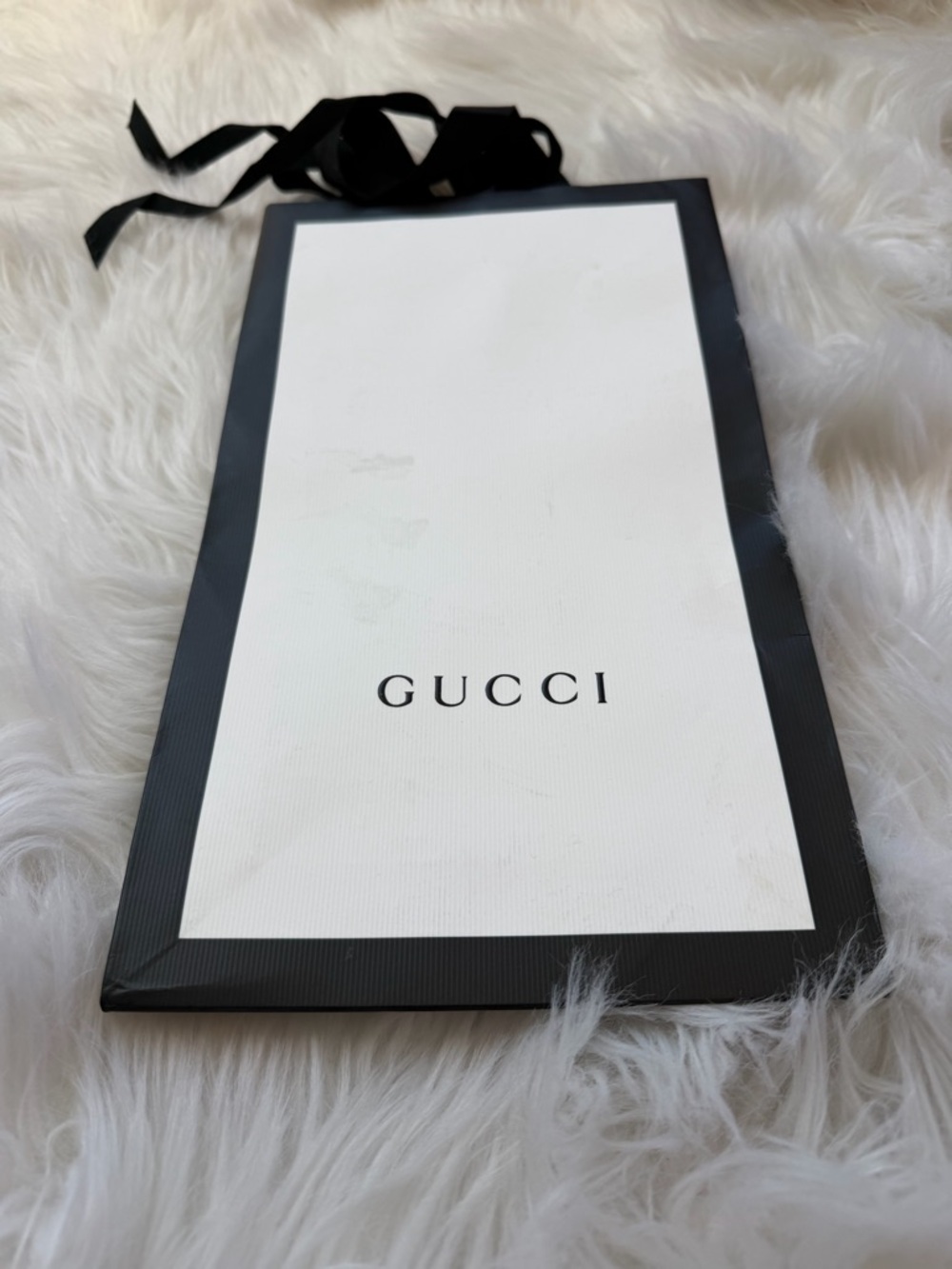 Gucci Black and White Gift Bag